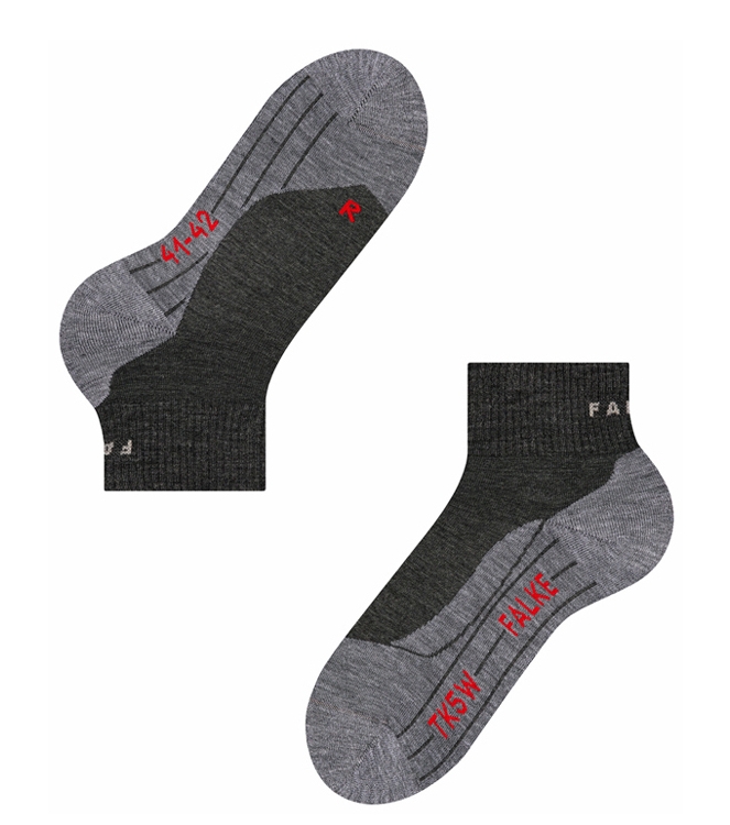 Falke Falke Trekking <span>16473 3180 TK5 Short</span> Smog Falke Trekking <span>16473 3180 TK5 Short</span> 16473 3180 TK5 Short grijs - www.bremmerschoenen.live - Bremmer Schoenen