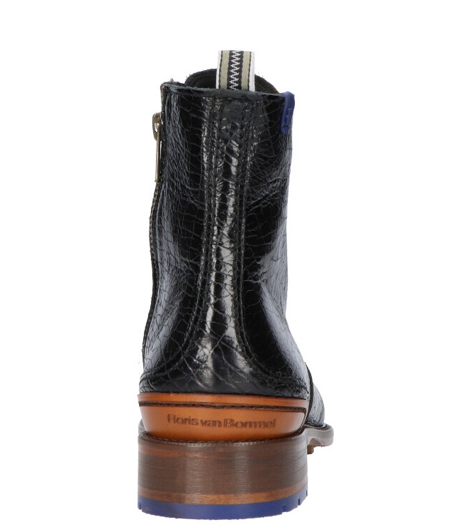Floris van Bommel Veterboot <span>85644/01</span> 85644/01 zwart - www.bremmerschoenen.live - Bremmer Schoenen