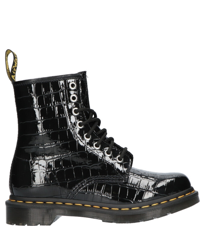 Dr. Martens Dr. Martens veterboot <span>26262001 1460W</span> black croco Dr. Martens veterboot <span>26262001 1460W</span> 26262001 1460W zwart - www.bremmerschoenen.live - Bremmer Schoenen