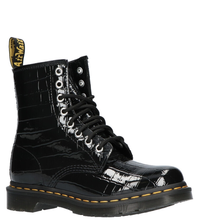 Dr. Martens Dr. Martens veterboot <span>26262001 1460W</span> black croco Dr. Martens veterboot <span>26262001 1460W</span> 26262001 1460W zwart - www.bremmerschoenen.live - Bremmer Schoenen