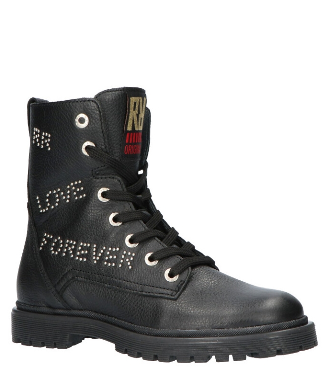 Red-Rag Red Rag Veterboot <span>11118-922</span> 922 Black Nappa Red Rag Veterboot <span>11118-922</span> 11118-922 zwart - www.bremmerschoenen.live - Bremmer Schoenen