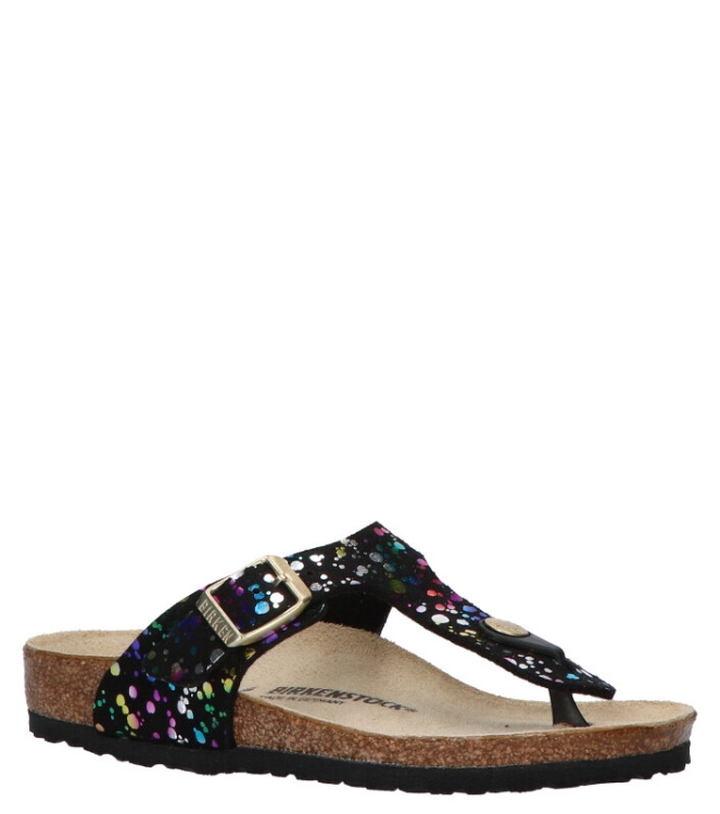 Birkenstock Birkenstock slipper <span>1019734 Gizeh kids MF</span> Black pop confetti Birkenstock slipper <span>1019734 Gizeh kids MF</span> 1019734 Gizeh kids MF zwart - www.bremmerschoenen.live - Bremmer Schoenen