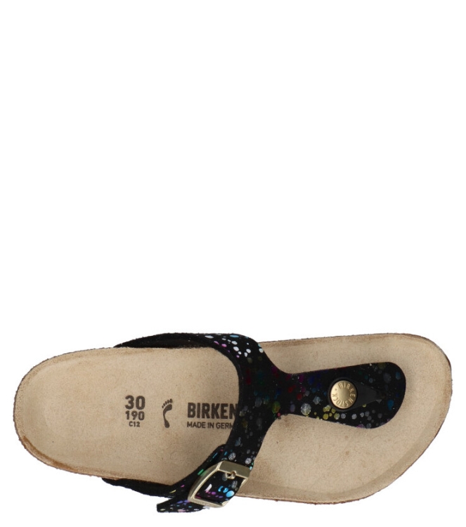 Birkenstock Birkenstock slipper <span>1019734 Gizeh kids MF</span> Black pop confetti Birkenstock slipper <span>1019734 Gizeh kids MF</span> 1019734 Gizeh kids MF zwart - www.bremmerschoenen.live - Bremmer Schoenen