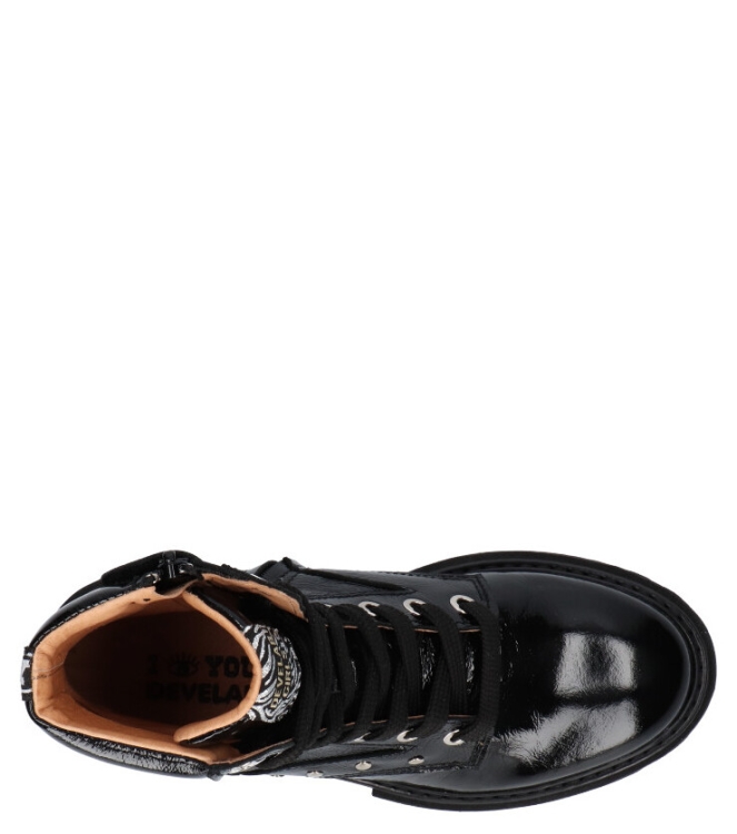 Develab Develab veterboot <span>41682 925</span> 925 Black Patent Develab veterboot <span>41682 925</span> 41682 925 zwart - www.bremmerschoenen.live - Bremmer Schoenen