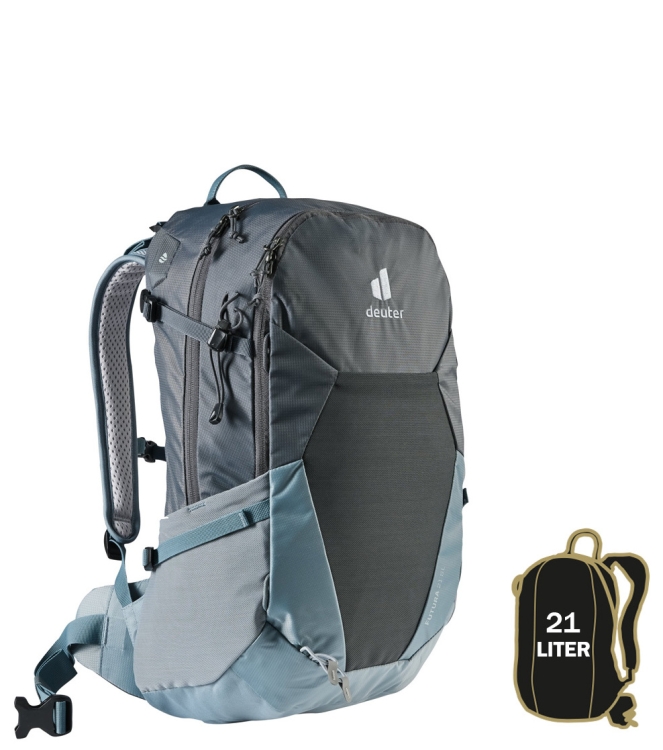 Deuter rugtas <span>DR3400021-4409 Futura 21 SL</span> DR3400021-4409 Futura 21 SL grijs - www.bremmerschoenen.live - Bremmer Schoenen