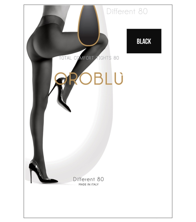 Oroblu Panty <span>Different 80 Black</span> Different 80 Black zwart - www.bremmerschoenen.live - Bremmer Schoenen