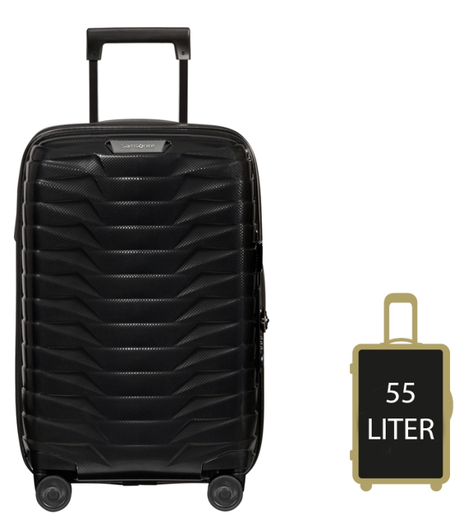 Samsonite trolley <span>140087 1041 Proxis Spinner 55</span> 140087 1041 Proxis Spinner 55 zwart - www.bremmerschoenen.live - Bremmer Schoenen