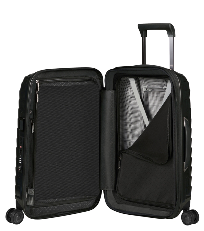 Samsonite trolley <span>140087 1041 Proxis Spinner 55</span> 140087 1041 Proxis Spinner 55 zwart - www.bremmerschoenen.live - Bremmer Schoenen