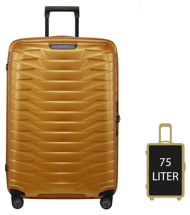 Samsonite Samsonite koffer <span>126042 6856 Proxis Spinner 75</span> Honey Gold Samsonite koffer <span>126042 6856 Proxis Spinner 75</span> 126042 6856 Proxis Spinner 75 geel - www.bremmerschoenen.live - Bremmer Schoenen