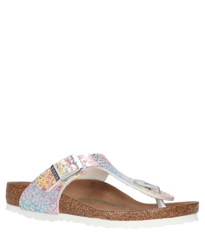 Birkenstock Birkenstock slipper <span>1022193 Gizeh kids</span> Flashy hologram silver VEG Birkenstock slipper <span>1022193 Gizeh kids</span> 1022193 Gizeh kids zilver - www.bremmerschoenen.live - Bremmer Schoenen