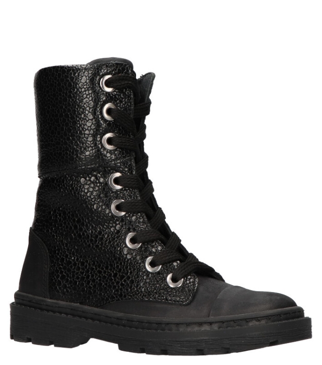 Jochie Freaks veterboot <span>JF-22582 214 Jutt</span> JF-22582 214 Jutt zwart - www.bremmerschoenen.live - Bremmer Schoenen