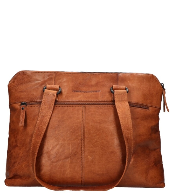 Spikes en Sparrow laptoptas <span>0227247 Brandy</span> 0227247 Brandy cognac - www.bremmerschoenen.live - Bremmer Schoenen