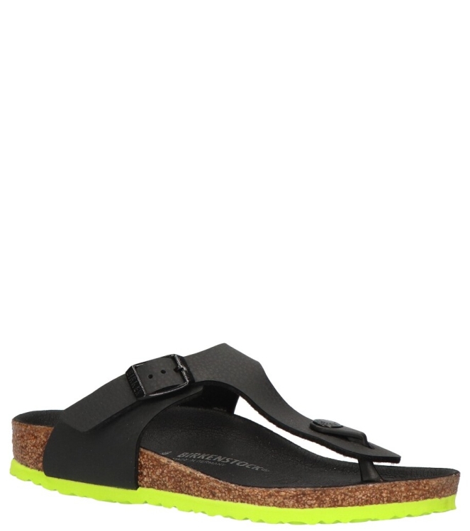 Birkenstock slipper <span>1024387 Gizeh Kids BF</span> 1024387 Gizeh Kids BF zwart - www.bremmerschoenen.live - Bremmer Schoenen
