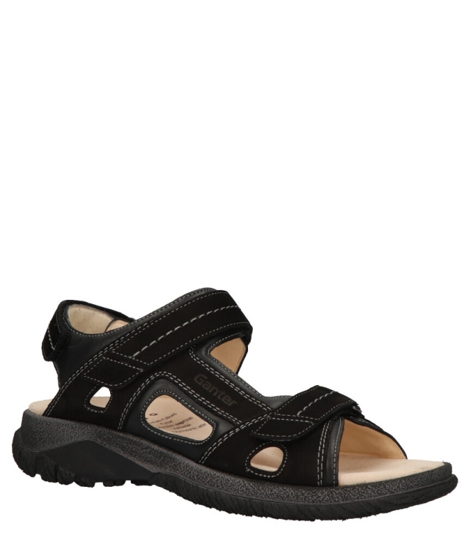 Ganter sandaal <span>257128 0100 Giovanni</span> 257128 0100 Giovanni zwart - www.bremmerschoenen.live - Bremmer Schoenen