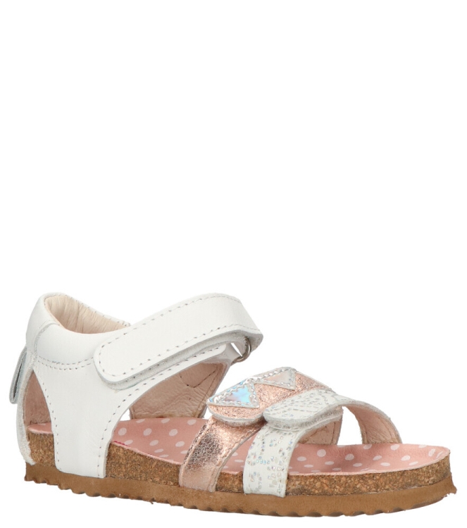 Shoesme Shoesme sandaal <span>BI21S080-D</span> white peach silver Shoesme sandaal <span>BI21S080-D</span> BI21S080-D wit - www.bremmerschoenen.live - Bremmer Schoenen