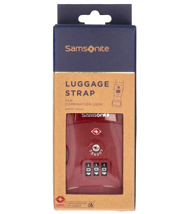 Samsonite kofferband <span>121313 1726 Global TA Luggage Strap TSA lock</span> 121313 1726 Global TA Luggage Strap TSA lock rood - www.bremmerschoenen.live - Bremmer Schoenen