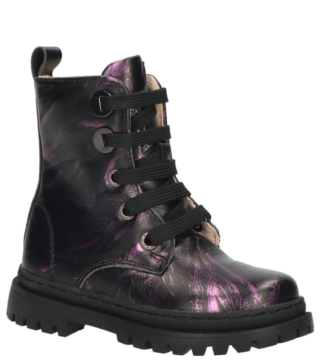 Shoesme Shoesme veterboot <span>NT24W007-F</span> Purple black Shoesme veterboot <span>NT24W007-F</span> NT24W007-F zwart - www.bremmerschoenen.live - Bremmer Schoenen