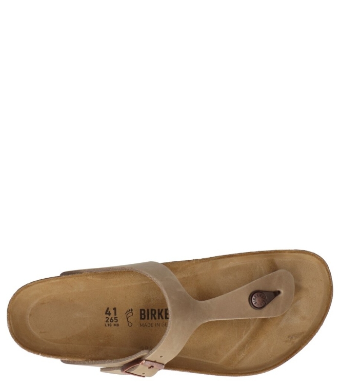 Birkenstock Birkenstock slipper <span>943811 Gizeh</span> oiled Tabacco Brown Birkenstock slipper <span>943811 Gizeh</span> 943811 Gizeh groen - www.bremmerschoenen.live - Bremmer Schoenen