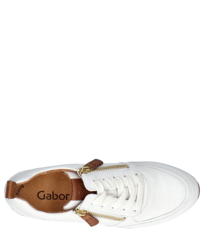 Gabor Gabor sneaker <span>63.411.21</span> 21 weiss/camel (gold) Gabor sneaker <span>63.411.21</span> 63.411.21 wit - www.bremmerschoenen.live - Bremmer Schoenen