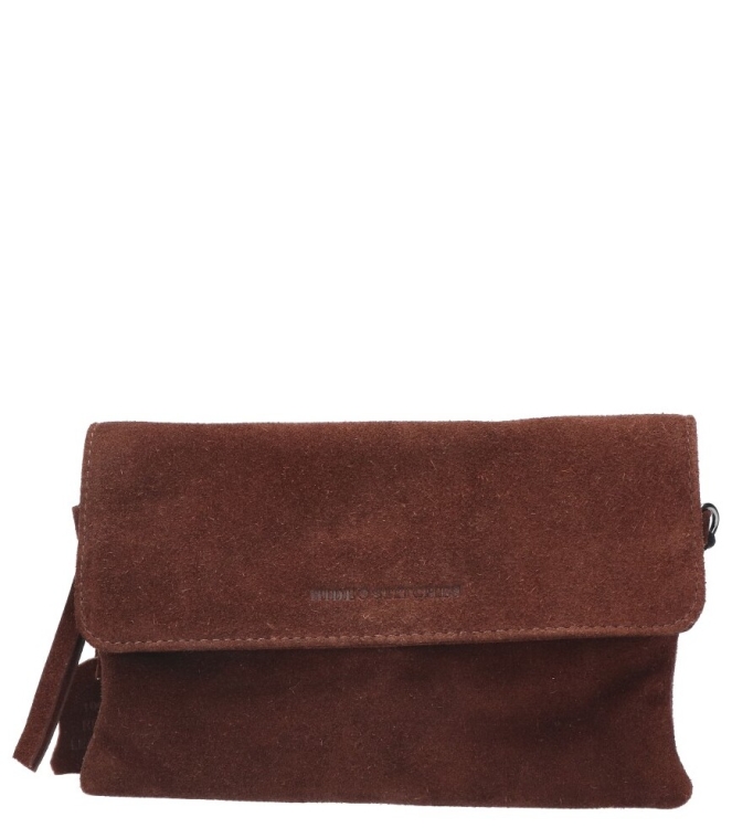 Hide en Stitches clutch <span>24684 097 Donkerbruin</span> 24684 097 Donkerbruin bruin - www.bremmerschoenen.live - Bremmer Schoenen
