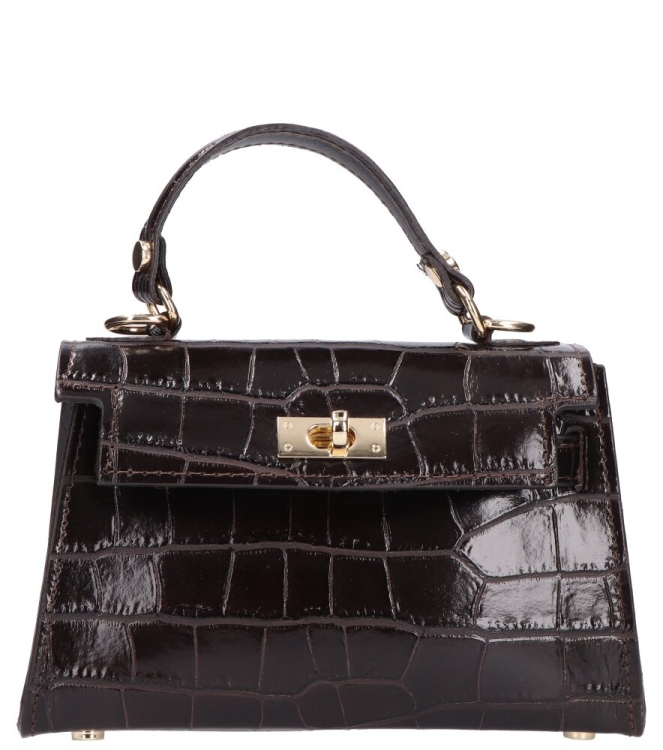 Teatro Fashion handtas <span>Grace</span> Dark Brown handtas <span>Grace</span> Grace bruin - www.bremmerschoenen.live - Bremmer Schoenen