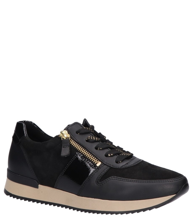 Gabor Gabor sneaker <span>6019.01.001</span> 001 black (gold) Gabor sneaker <span>6019.01.001</span> 6019.01.001 zwart - www.bremmerschoenen.live - Bremmer Schoenen