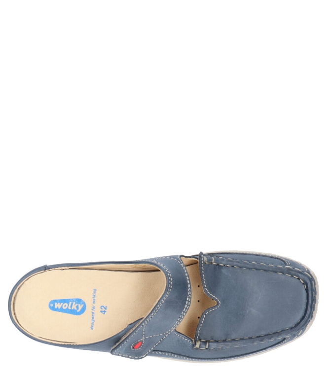 Wolky WOLKY <span>6227 Roll-slipper 387 blue summer Etna lea</span> WOLKY <span>6227 Roll-slipper 387 blue summer Etna lea</span> 6227 Roll-slipper 387 blue summer Etna lea blauw - www.bremmerschoenen.live - Bremmer Schoenen