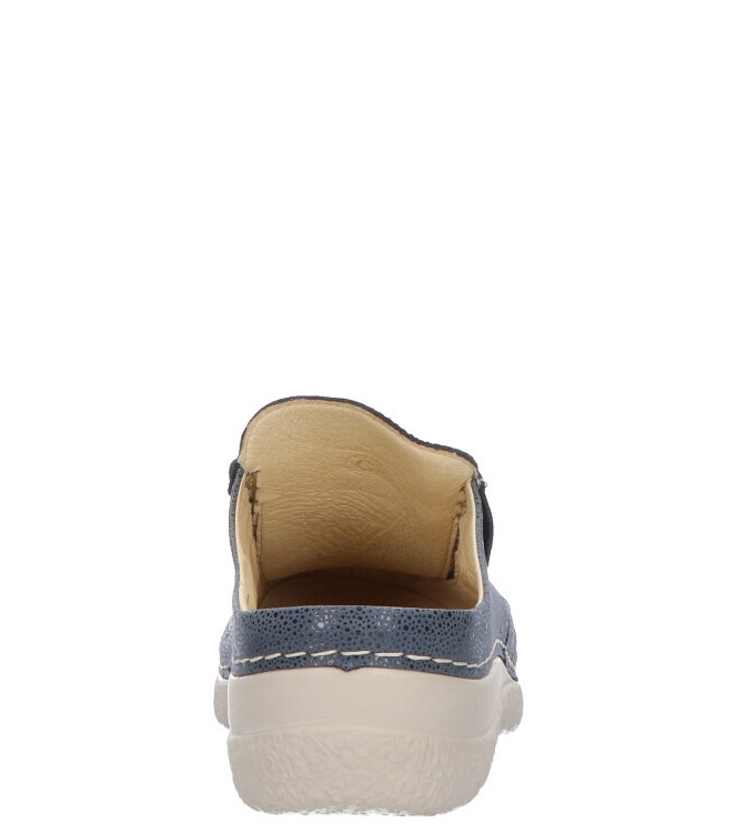 WOLKY SLIPPER <span>6202 Roll-slide 982 Denim Dots Nubuck</span> 6202 Roll-slide 982 Denim Dots Nubuck blauw - www.bremmerschoenen.live - Bremmer Schoenen