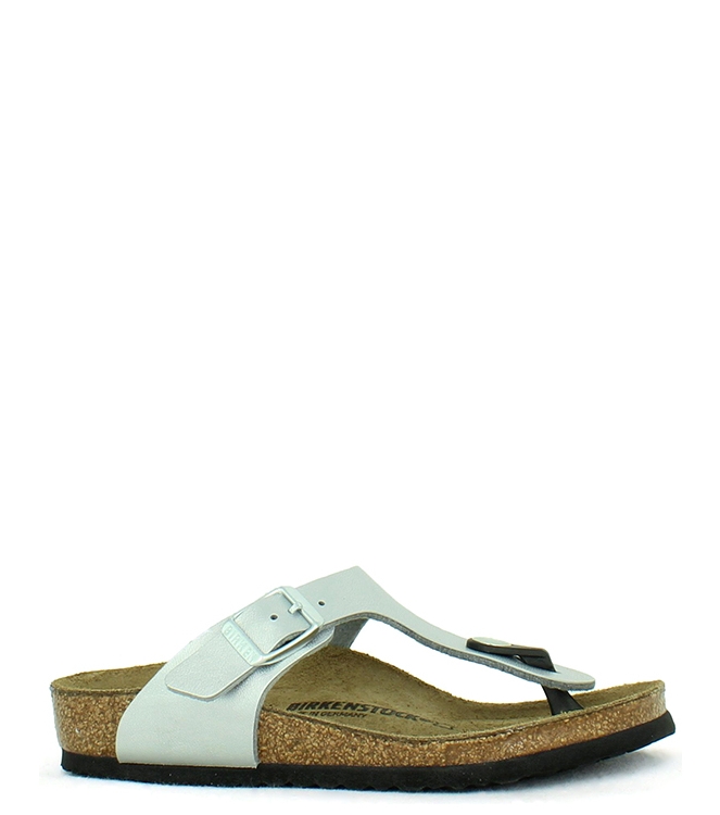 Birkenstock BIRKENSTOCK TEENSLIPPER <span>846153 GIZEH</span> SILVER BIRKENSTOCK TEENSLIPPER <span>846153 GIZEH</span> 846153 GIZEH zilver - www.bremmerschoenen.live - Bremmer Schoenen